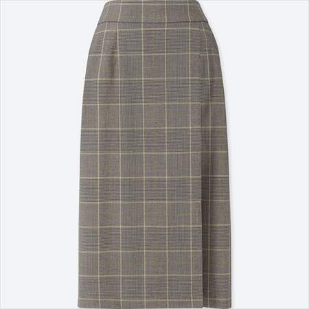 ユニクロのチェックナロースカート（ハイウエスト・丈標準71～74cm）